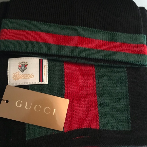 gucci beanie and scarf